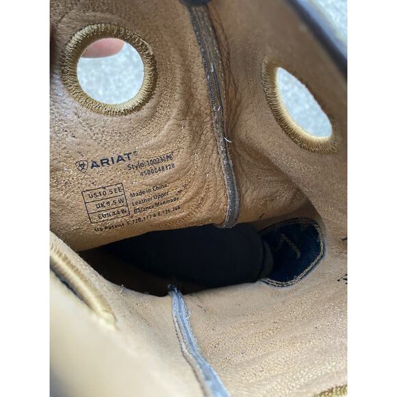 Ariat 10023176 Heritage Roughstock Size 10.5 EE Pull On Western Work Boots - Picture 9 of 11